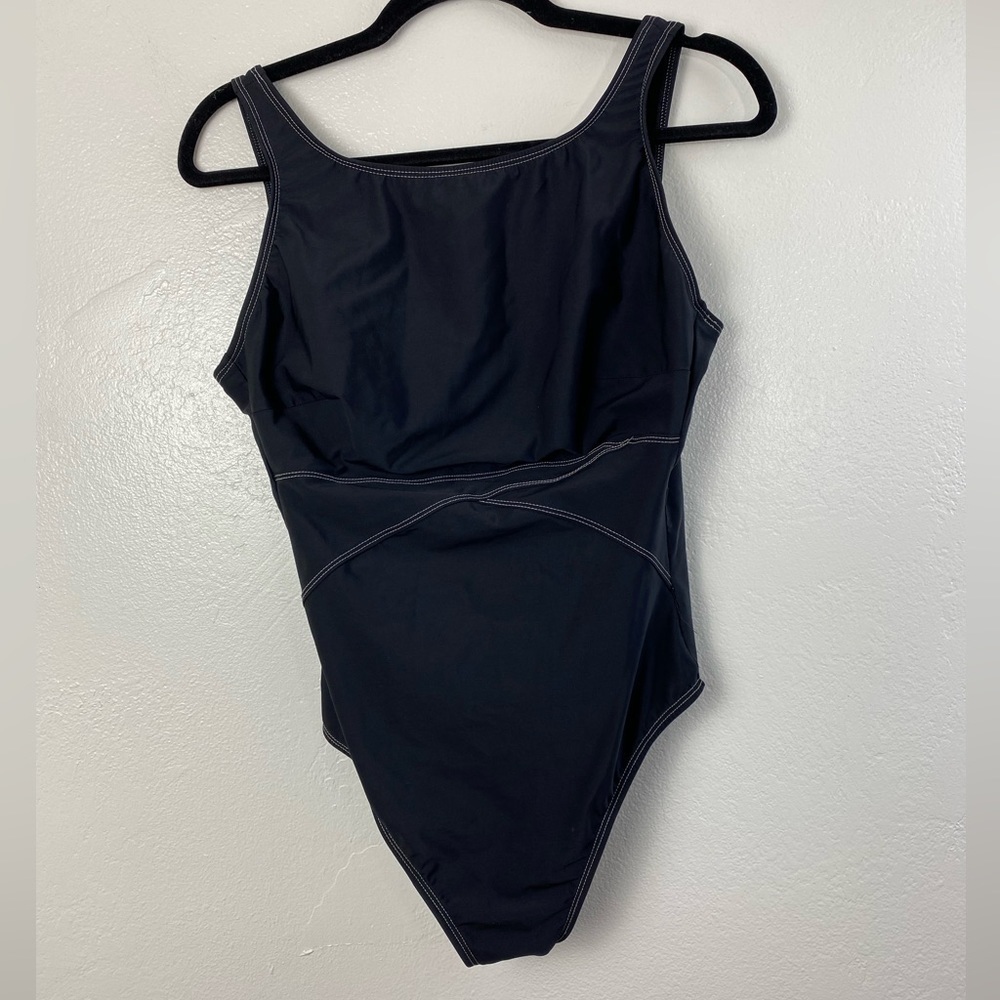 Magicsuit Black One Pice Swimsuit Modest Classic Basic Swim size 12